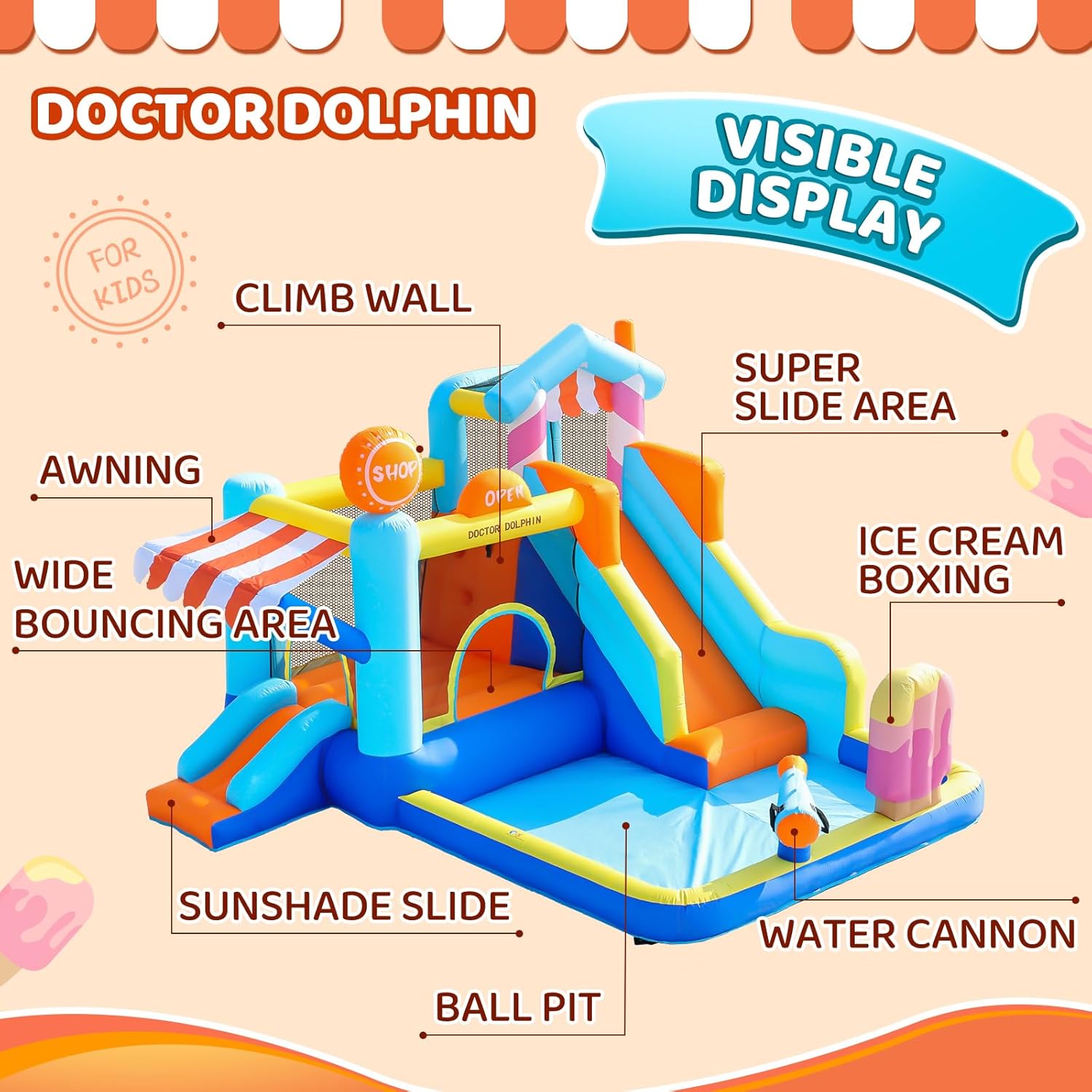 Kids Inflatable Bounce House w – Kids Outdoor Inflatable Bewertung und Preis