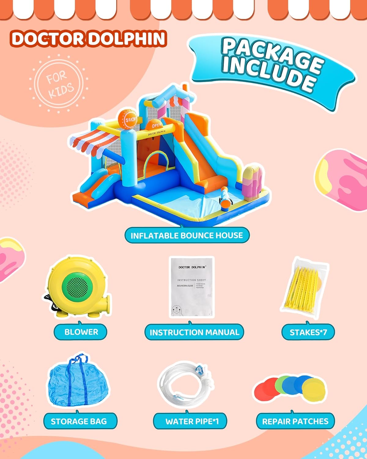 Kids Inflatable Bounce House w – Kids Outdoor Inflatable Bewertung und Preis
