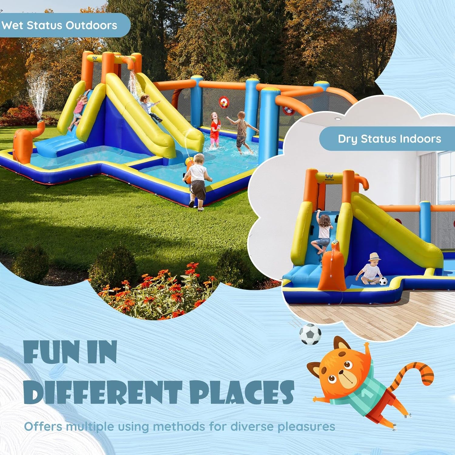 Inflatable Water Slide, Dual C – Kids Outdoor Inflatable Bewertung und Preis