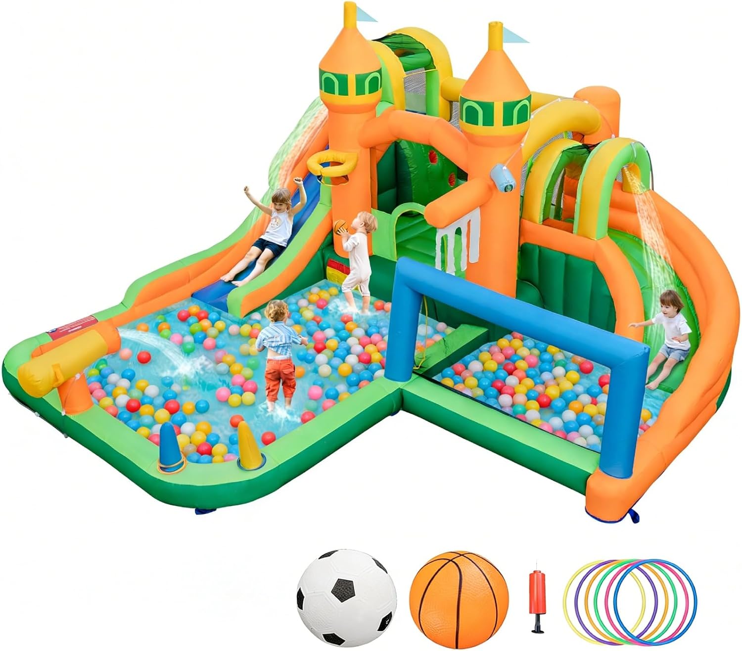 9-in-1 Inflatable Water Park B – Kids Outdoor Jump House Bewertung und Preis