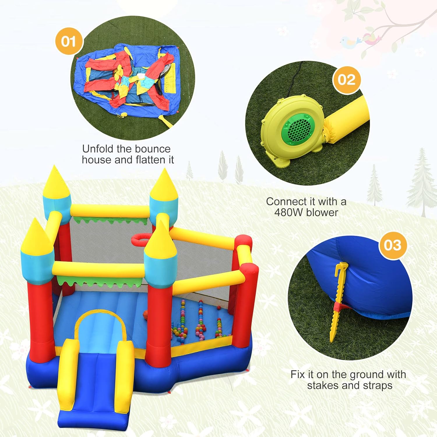 Inflatable Bounce Castle for K – Kids Outdoor Jumping Castle Bewertung und Preis