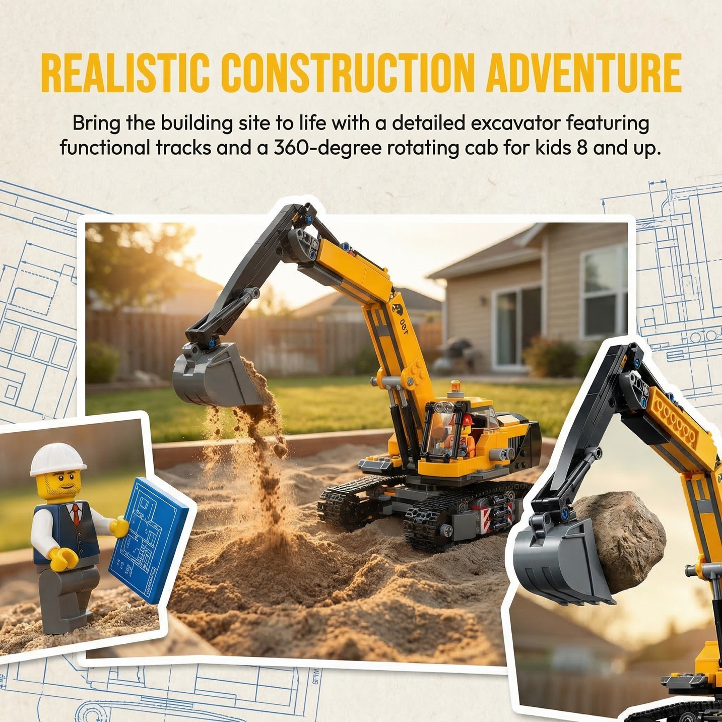 City Yellow Construction Excav – Kids Outdoor Digger Bewertung und Preis