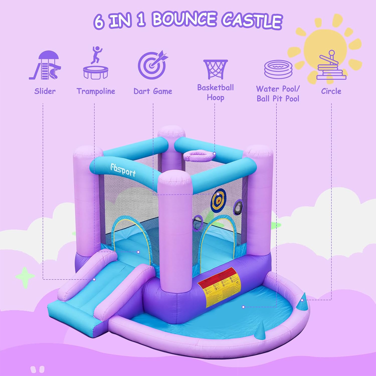 Inflatable Bounce House for Ki – Kids Outdoor Inflatable Bewertung und Preis
