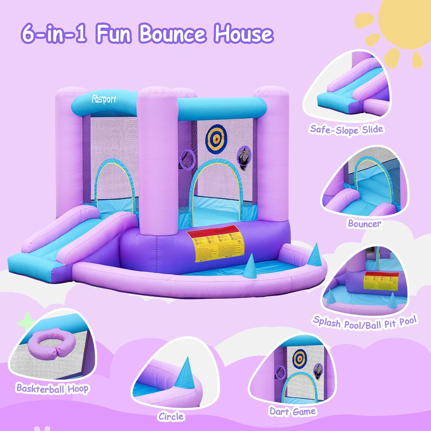Inflatable Bounce House for Ki – Kids Outdoor Inflatable Bewertung und Preis
