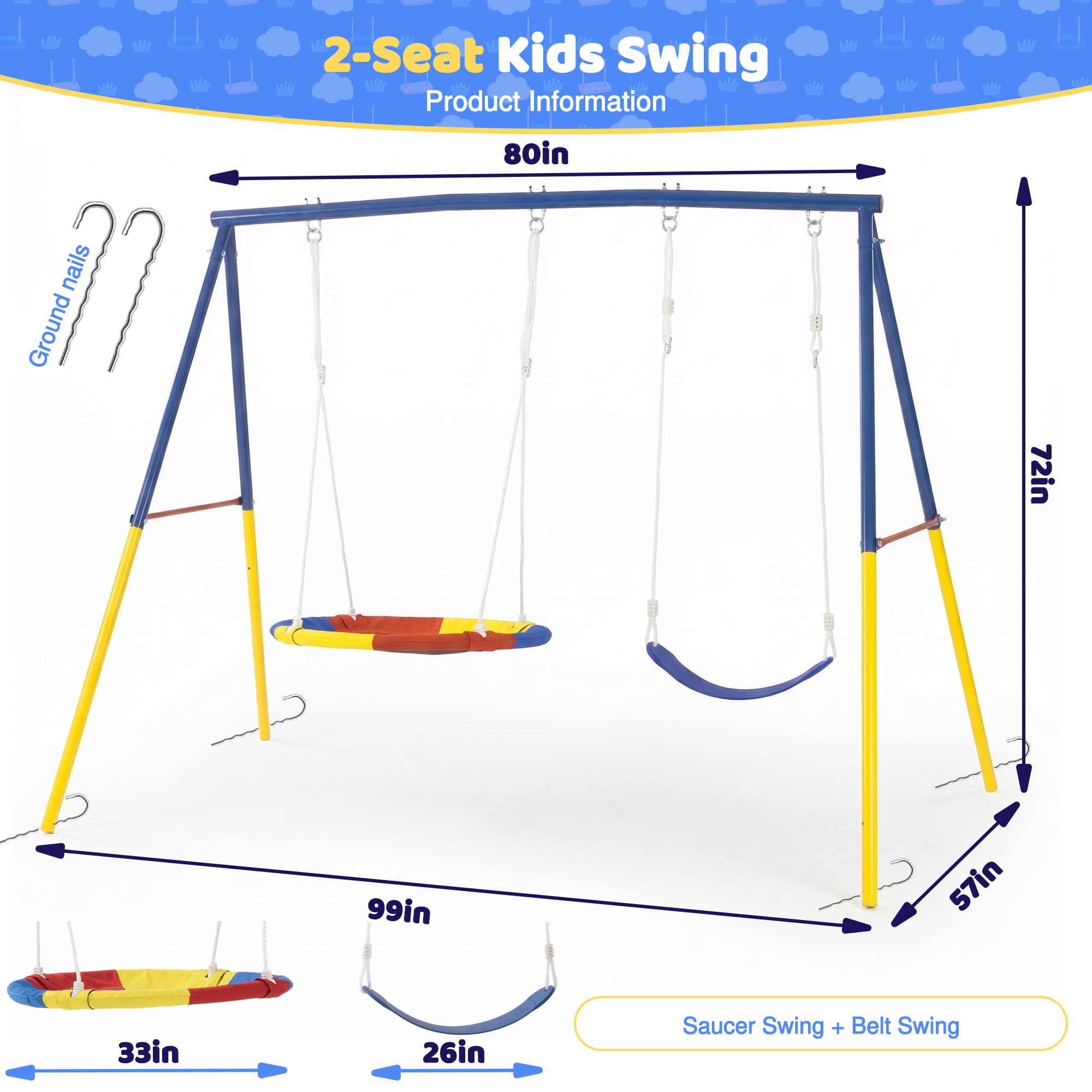 Outdoor Swing Set with Backyar – Kids Outdoor Playground Bewertung und Preis