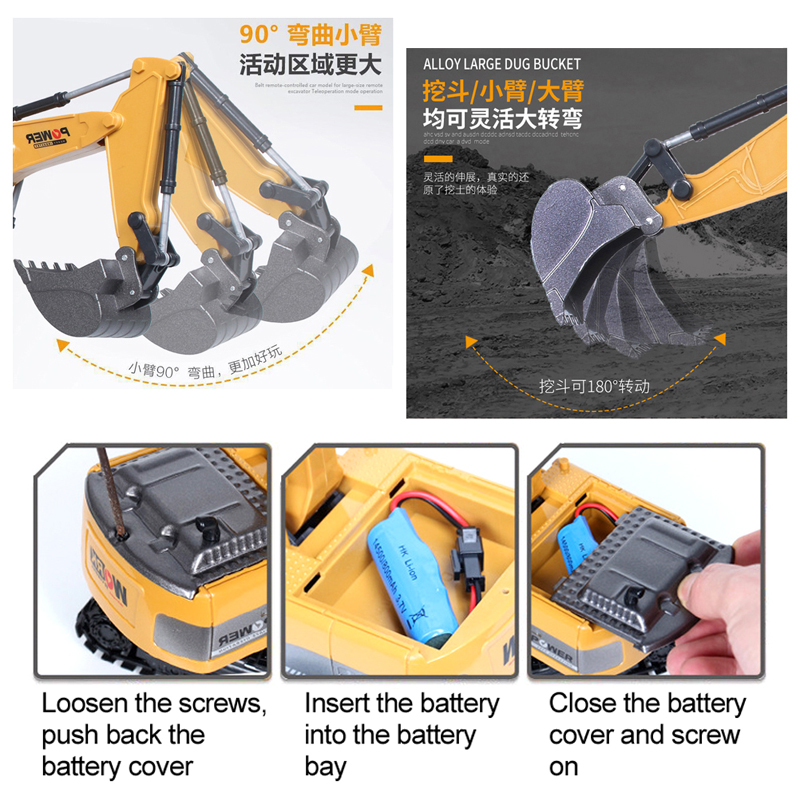 RC Excavator 2.4Ghz 6 Channel  – Kids Outdoor Digger Bewertung und Preis
