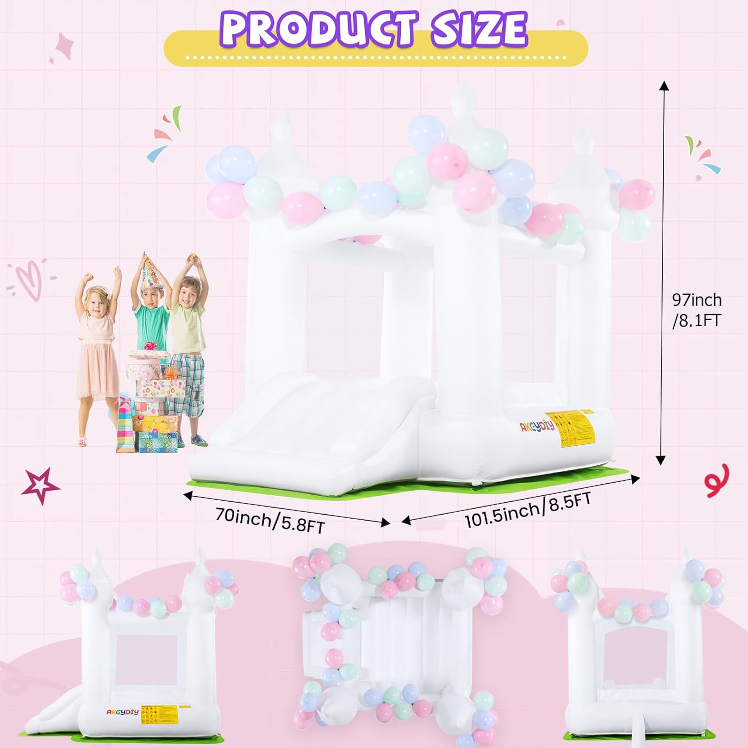 Kids Inflatable Bouncy Castle  – Kids Outdoor Inflatable Bewertung und Preis